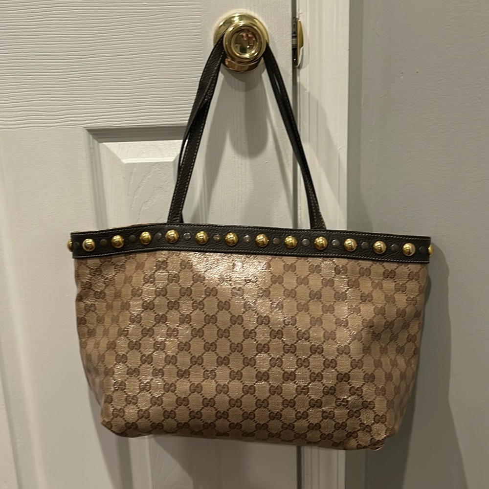 Authentic Gucci Crystal Canvas Monogram GG  Tote bag